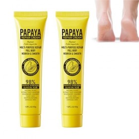 Papaya Lot de 2 crèmes réparatrices pour le visage, crème éclaircissante pour le visage, crème réparatrice pour les gelées, l