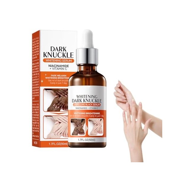 Dark Knuckle Sérum éclaircissant pour la peau, 50 ml, sérum blanchissant, crème blanchissante, répare la mélanine, améliore l