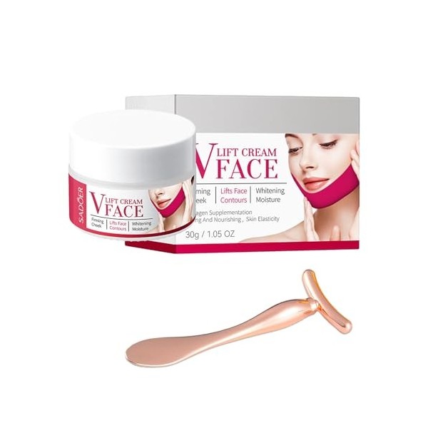 Crème Anti Rides Femme pour Contour du Visage, Crème Raffermissante Pour Le Visage,Cream Lifting Raffermissante Pour Double M