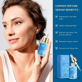 ANAiRUi Sérum de Peptides de Cuivre pour le Visage - Sérum Anti-Âge GHK-Cu - Réduit les Rides et les Ridules, Répare la Peau 