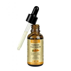 Turmeric Face Serum with Hyaluronic & Ginger | Brightening, Anti-Aging & Hydrating Facial Serum | Fades Dark Spots, Improves 