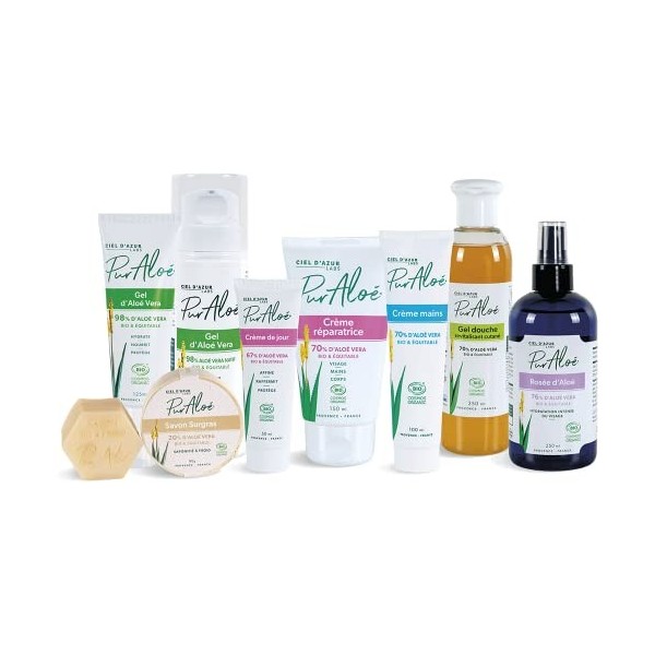 Pur Aloé Crème Visage Intense, Noir, 50 ml Lot de 2 Crème Jour et Nuit