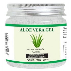 Raslok Gel daloe vera | Gel daloe vera 100 % pur naturel | Pour hydrater le visage, la peau et les cheveux, hydratant durab