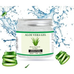 Raslok Gel daloe vera | Gel daloe vera 100 % pur naturel | Pour hydrater le visage, la peau et les cheveux, hydratant durab