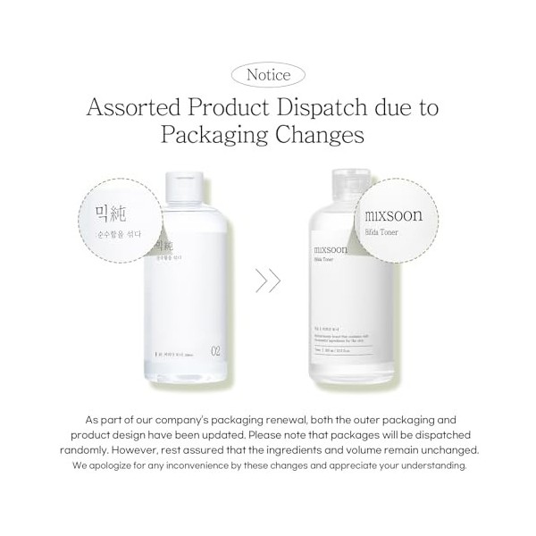 Toner Bifida Mixsoon 10.14 fl oz / 300 ml