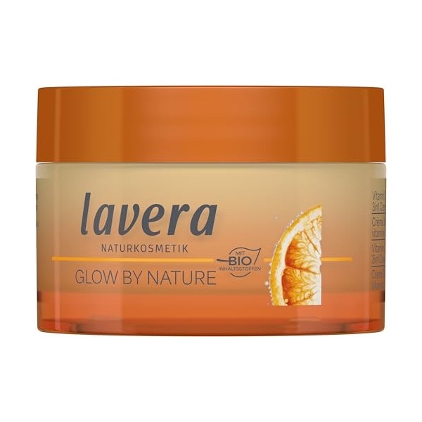 lavera Glow by Nature Crème 3en1 vitamine C - agit contre le stress oxydatif et les radicaux libres -pour une peau saine, uni