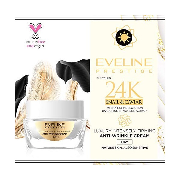 Eveline Cosmetics 24K Snail & Caviar luxueux Tagans anti-pliage tortueur, 50 ml