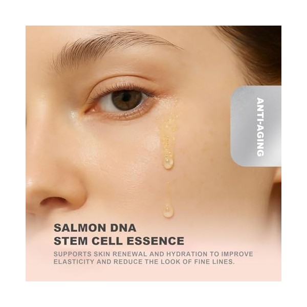 Salmon DNA Ampoule - Sérum Microneedling Booster - Sérum anti-âge Salmon Stem Cell Sérum avec PDRN pour hydrater, réduire les