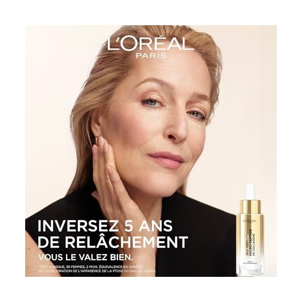 L’Oréal Paris - Sérum Anti-Relâchement Cutané et Anti-Âge - Raffermit et Réduit les Tâches - Avec des Peptides de Micro-Colla