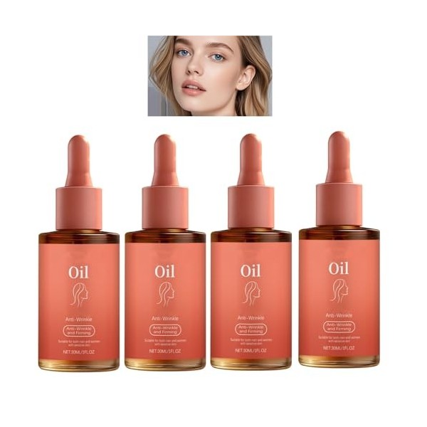 Huile pour le visage anti-rides et raffermissante - Hydratante, hydratante et durable, améliorant lapparence du relâchement ...