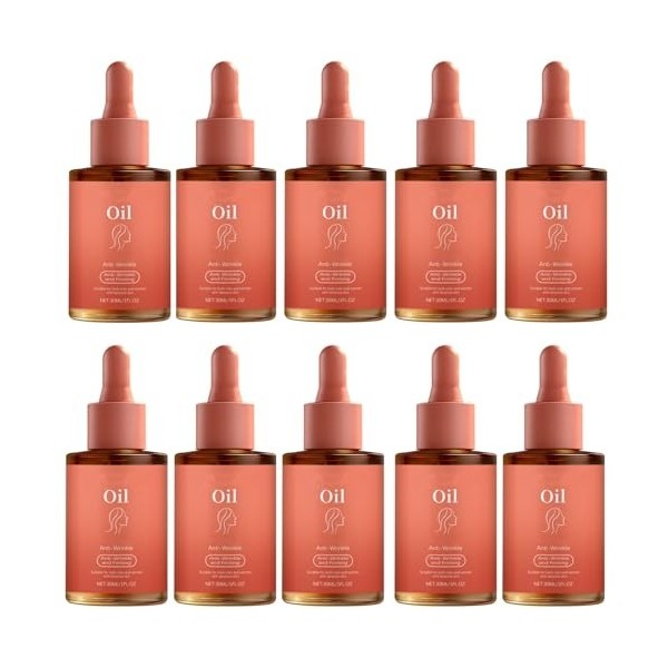 Huile pour le visage anti-rides et raffermissante - Hydratante, hydratante et durable, améliorant lapparence du relâchement ...