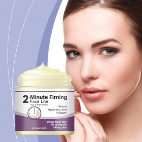 Crème pour le visage au collagène avec rétinol et acide hyaluronique, hydratant quotidien léger pour une hydratation équilibr...