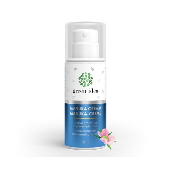 Green idea - Manuka Crème anti-acné – Crème Anti-Imperfections - Anti Boutons – Crème pour le visage à lhuile darbre à thé 