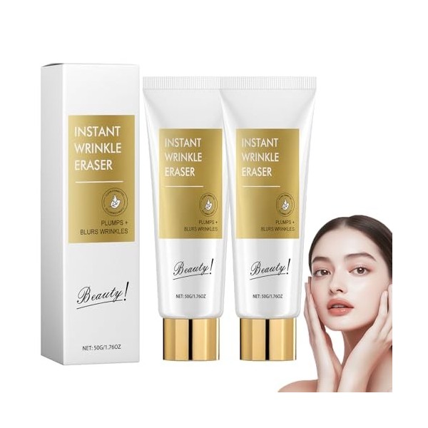 Efface-rides instantané, crème raffermissante pour la peau, sérum anti-âge instantané pour le visage, lifte et raffermit la p...