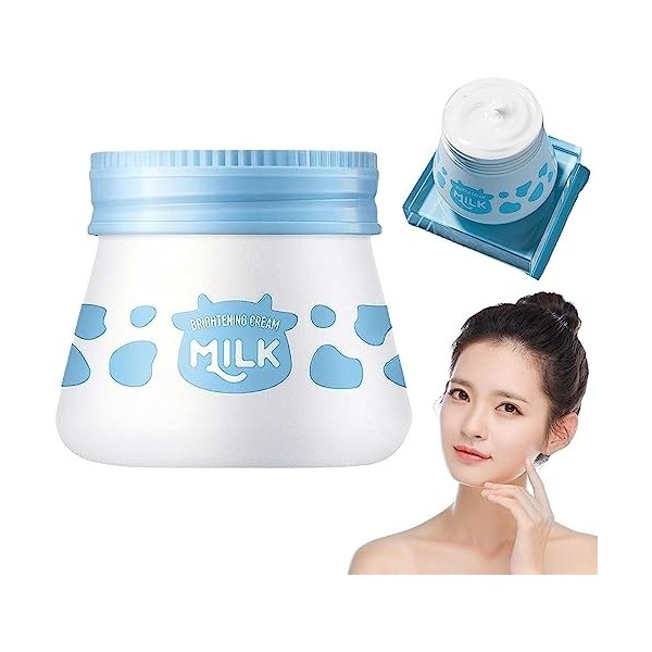 EXQST Crème éclaircissante au Lait, crème pour la Peau au Lait, crème nourrissante hydratante pour Le Visage, apaisante, écla...