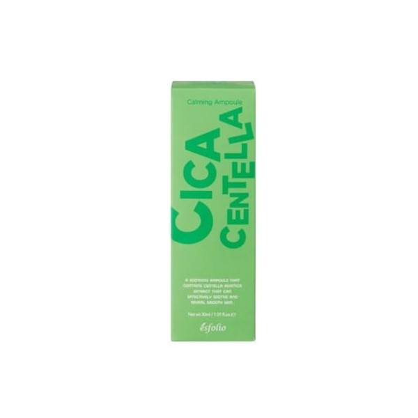 Esfolio Ampoule calmante Cica Centella fabriquée en Corée - Essence hydratante et nourrissante pour peaux sensibles, soin apa