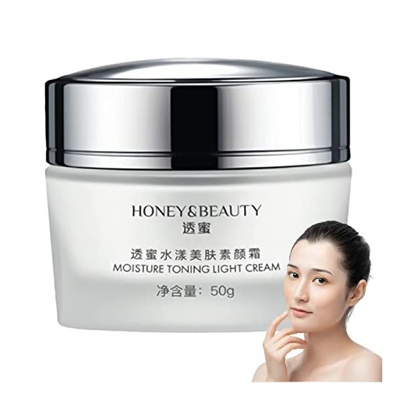 JPSDOWS Honey & Beauty Crème légère tonifiante hydratante,Crème hydratante Blanche au Miel pour Le Visage | 50 crème hydratan