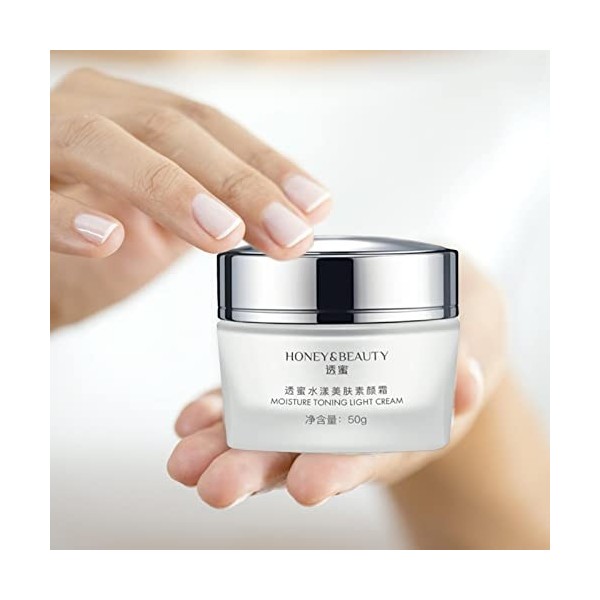 JPSDOWS Honey & Beauty Crème légère tonifiante hydratante,Crème hydratante Blanche au Miel pour Le Visage | 50 crème hydratan