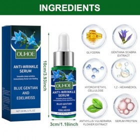 Soin de nuit bio raffermissant - Gentiane bleue et edelweiss - Cosmétique naturel - Crème anti-âge pour le visage et sérum po
