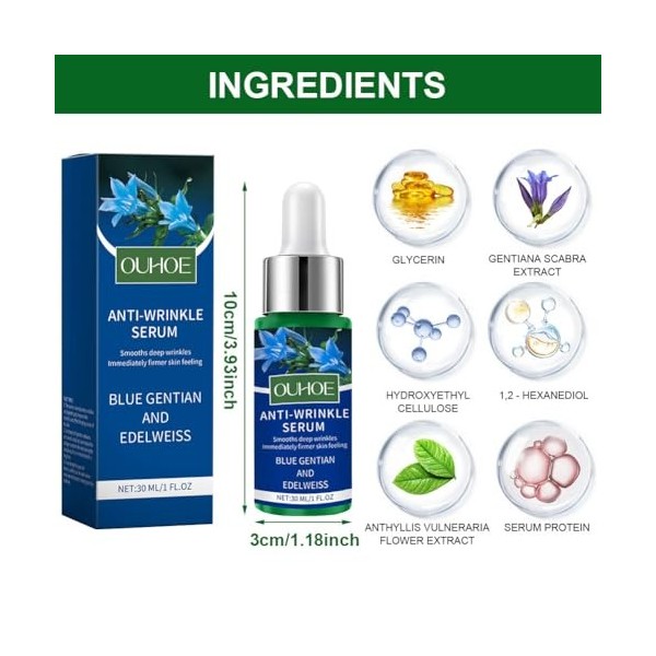 Soin de nuit bio raffermissant - Gentiane bleue et edelweiss - Cosmétique naturel - Crème anti-âge pour le visage et sérum po