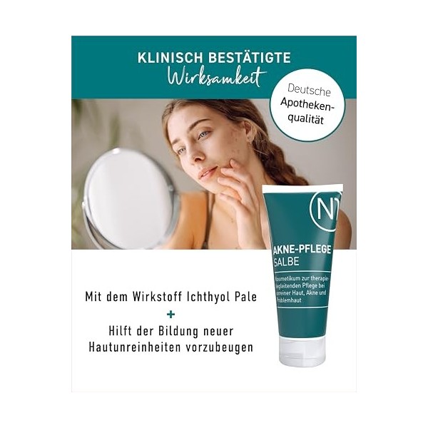 N1 Akne Pflege Salbe verfeinert das Hautbild & hilft Unreinheiten vorzubeugen, 30 ml Onguent