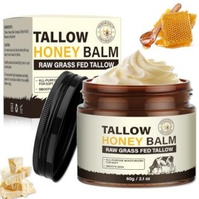 Beef Tallow Cream, Soins de la Peau au Suif de Bœuf - Beef Tallow Bio 100% Nourri à lherbe, Crème de Suif de Bœuf pour Le Co