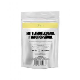 Poudre dacide hyaluronique 10 g pour 1000 ml de crème gel de sérum pour le visage à molécules moyennes moléculaires - Effet 