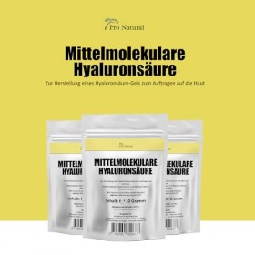 Poudre dacide hyaluronique 10 g pour 1000 ml de crème gel de sérum pour le visage à molécules moyennes moléculaires - Effet 