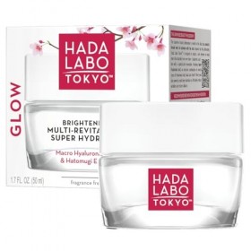Hada Labo Tokyo Glow Skin – Gel éclaircissant revitalisant à la nano-acide hyaluronique pour jour et nuit 50 ml