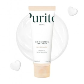 PURITO Oat In Calming Gel Cream, Oat Seed Water, Lightweight Non-Sticky Moisturizer, Non-Comedogenic, Fragrance-Free, Korean ...