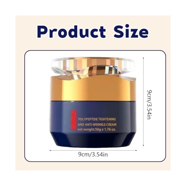 Teegxddy 1 PCS Crème Antirides Raffermissante Aux Polypeptides Qingling, Creme Anti Rides Femme, Crè-me Raffermissante Pour L