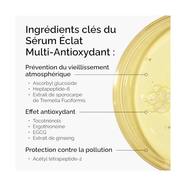 The Ordinary Sérum Éclat Multi-Antioxydant, Formule anti-agression, pour la protection et léclat de la peau, 30 ml