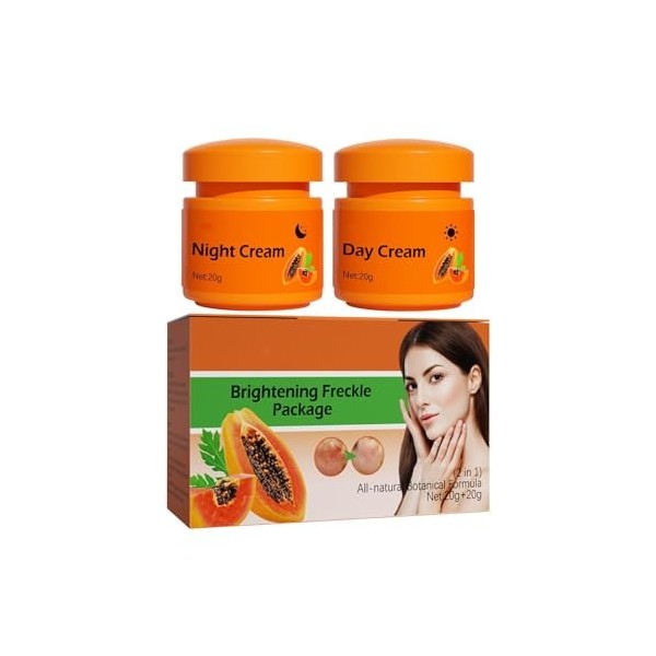 Papaya - Crème blanchissante pour le visage - Élimine la mélanine, lisse la peau et lui donne élasticité et jeunesse - Contie