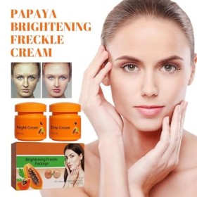Papaya - Crème blanchissante pour le visage - Élimine la mélanine, lisse la peau et lui donne élasticité et jeunesse - Contie
