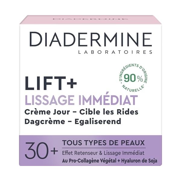 Diadermine - Lift+ - Lissage Immédiat -Crème de Jour Anti-Rides Ultra Tenseur - 50 ml