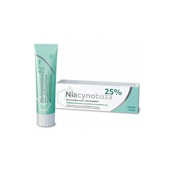 Niacynobaza Sérum à la niacinamide 25 % - Sérum concentré pour le visage à la niacinamide - Formule de soin de la peau pour u