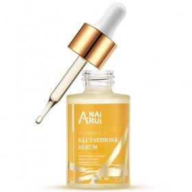 ANAiRUi Sérum glutathion pour le visage avec vitamine C à la niacinamide, hydrater, réduire les taches brunes, rétrécir les p