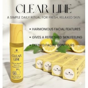 Theo+Dor Clear Line Huile-Sérum Visage en Roll-On aux Agrumes – Soin Ciblé Revitalisant – Aide à Réduire les Gonflements – Éc