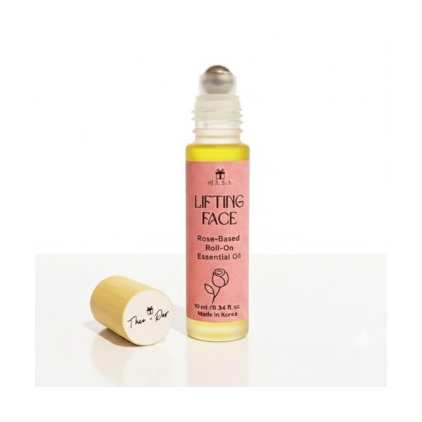 Theo+Dor Clear Line Huile-Sérum Visage en Roll-On aux Agrumes – Soin Ciblé Revitalisant – Aide à Réduire les Gonflements – Éc