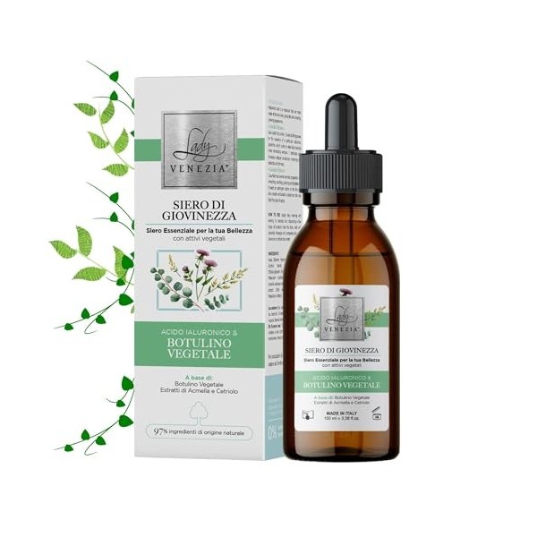 Sérum Visage Hydratant à lAcide Hyaluronique et Actifs Végétaux - Sérum Anti-Rides - 100 ml - Tous Types de Peaux, Même Sens ...