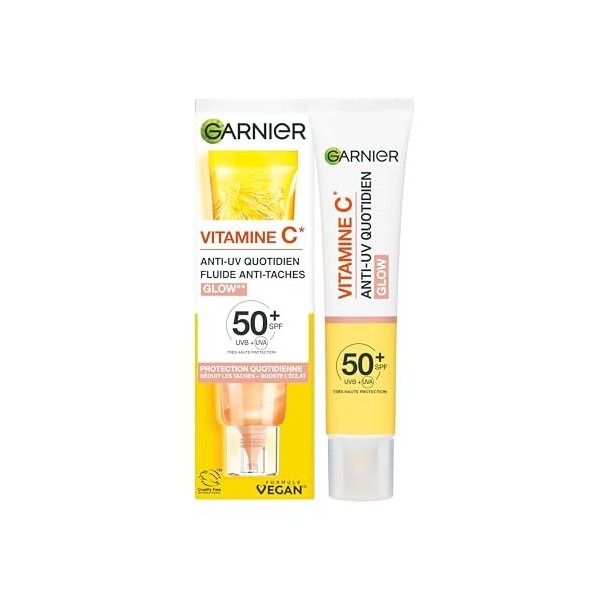 Garnier Vitamine C Anti-UV Quotidien Glow SPF 50-40ml Crème Jour et Nuit