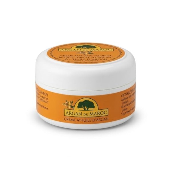 Argan du Maroc – Crème Hydratante Visage & Corps | À l’Huile d’Argan | Restaure la Barrière Cutanée | Convient à Tous Types d