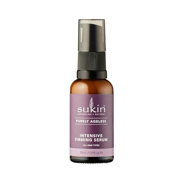 Sukin Purely Ageless Sérum raffermissant intense 30 ml raffermit et lisse la peau en douceur, avec ribose, gomme dacacia et 