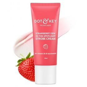 DOT & KEY Strawberry Dew Crème stroboscopique pour le visage | Hydratant et surligneur pour le visage | Pour un éclat instant