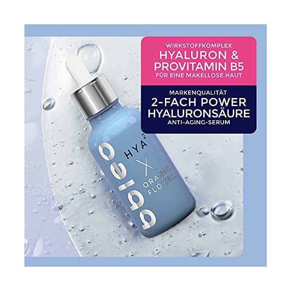BBLEO Hya² X Orange Flower Sérum hyaluronique hautement dosé avec eau dorange Cosmétique naturel hydratant pour le jour et l