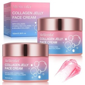 Creme Collagene Visage, 2PCS Collagen Jelly Cream de la marquee, Crème à la Gelée de Collagène, Augmente lhydratation de la 