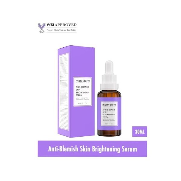 Maruderm Sérum Éclat Anti-Imperfections 5% Niacinamide & 2% Alpha Arbutin – Sérum Visage Unifiant, Anti-Taches & Régulateur d