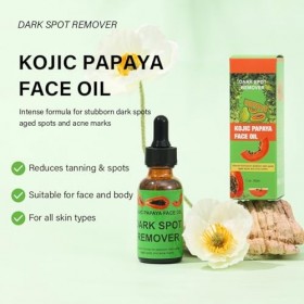 Sérum à lacide kojique à la papaye – Sérum facial anti-taches brunes, sérum éclaircissant hydratant pour le visage et le cor