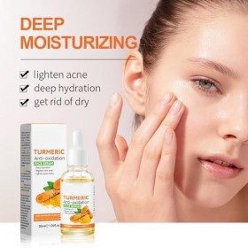 Pemarlis 3 pièces Sérum Correcteur de Taches au Curcuma,Turmeric Serum,Huile Faciale au Essentielle de Curcuma,éclaircir Les 