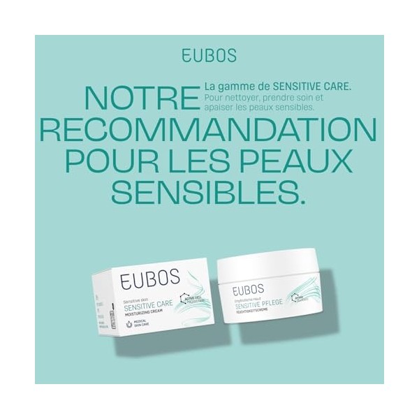 EUBOS Soin Sensible | Crème Hydratante | Soin Intensif pour Peaux Sensibles | Pour une Peau d’Aspect Sain | Protection Quotid